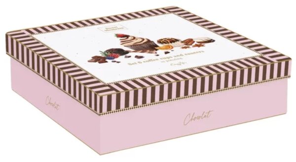 FEDORA Home Set pre 6 osôb - porcelánový hrnček espresso s tanierikom, 100ml, Coffee Mania Sweet Moments
