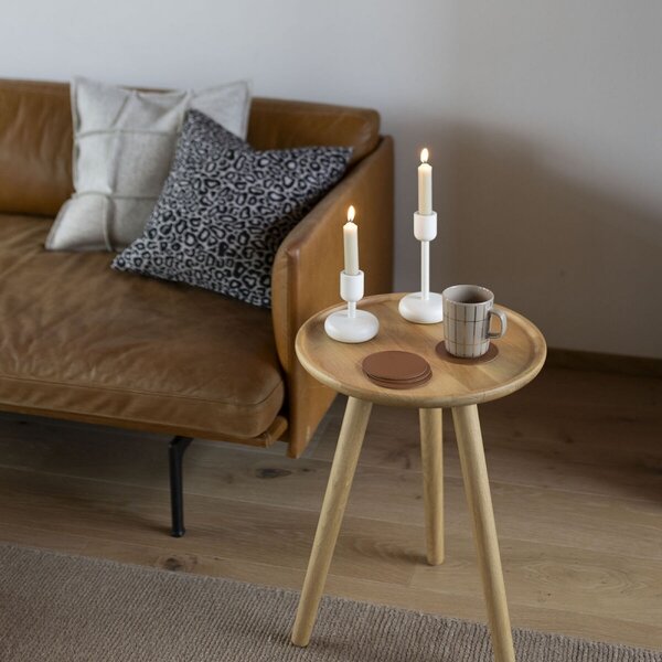 Miiko Design Podtácok 10cm, recyklovaná koža / hnedý