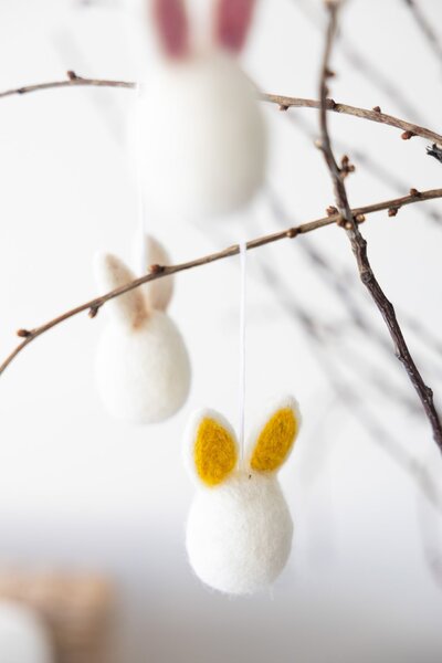 Závesná veľkonočná dekorácia Hedvig Yellow 8 cm
