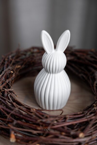 Veľkonočná dekorácia Mira White 14 cm