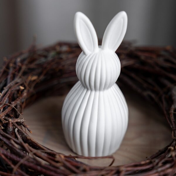 Veľkonočná dekorácia Mira White 14 cm