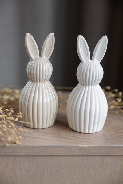 Veľkonočná dekorácia Mira White 14 cm