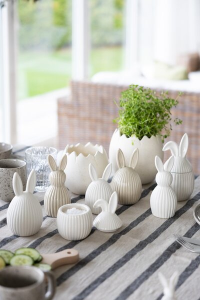 Veľkonočná dekorácia Mira White 14 cm