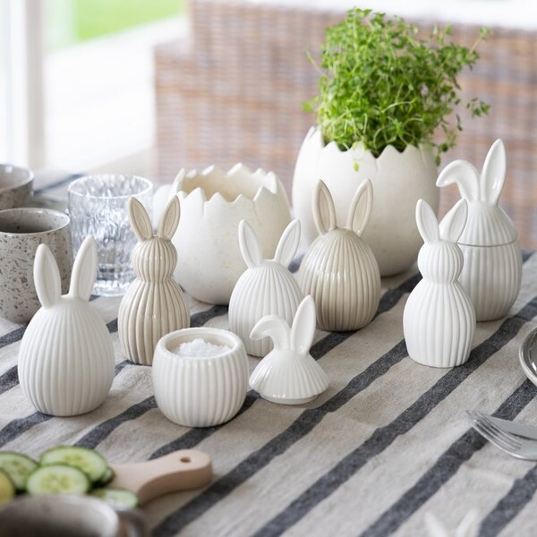 Veľkonočná dekorácia Mira White 14 cm