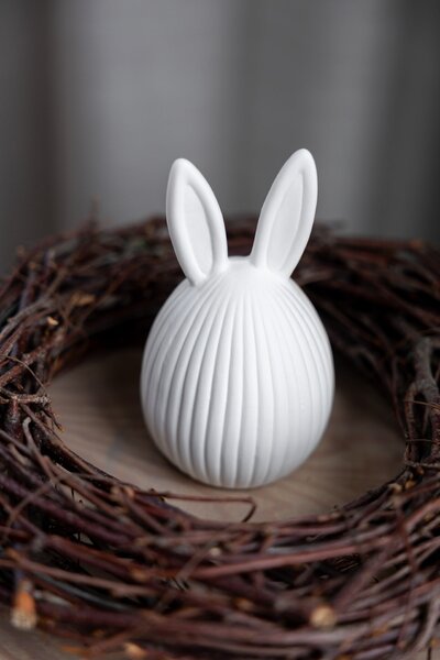 Veľkonočná dekorácia Meja White 14 cm