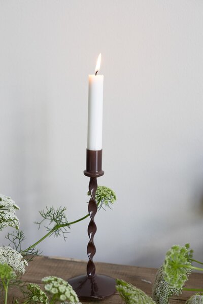 Sklenený svietnik Eneby Brown 24 cm