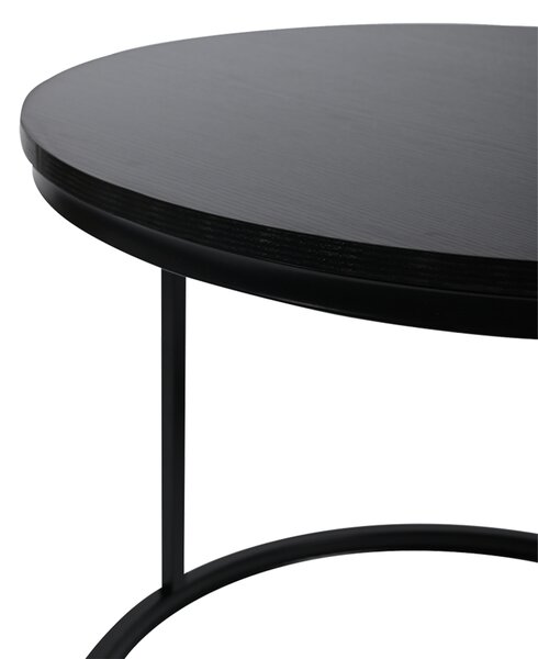 Dekorstudio Set 2ks čiernych kávových stolíkov LOFT DUO 60/40cm