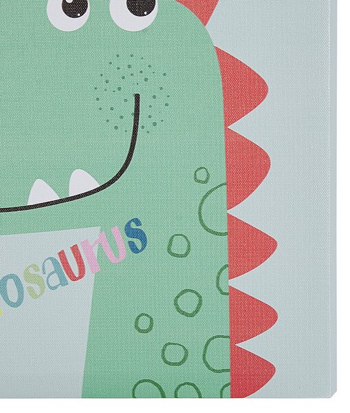 Sada 3 obrazov na plátne viacfarebná nylon MDF 30 x 30 cm štvorcový tvar motív dinosaurov moderný štýl detská izba