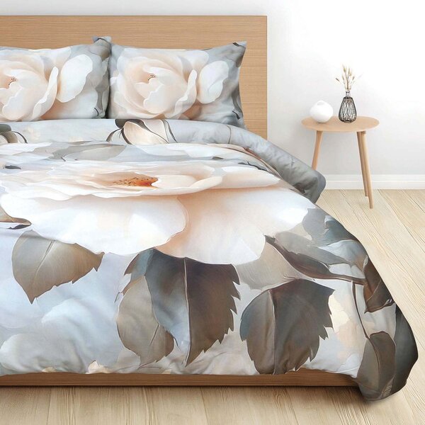 SATÉNOVÉ OBLIEČKY SATYNLOVE PREMIUM 180X200 CM, 2KS 70X80 CM KVETY