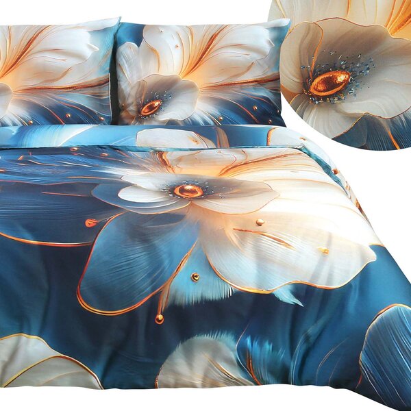 SATÉNOVÉ OBLIEČKY SATYNLOVE PREMIUM 200X220 CM, 2KS 70X80 CM VZOROVANÉ