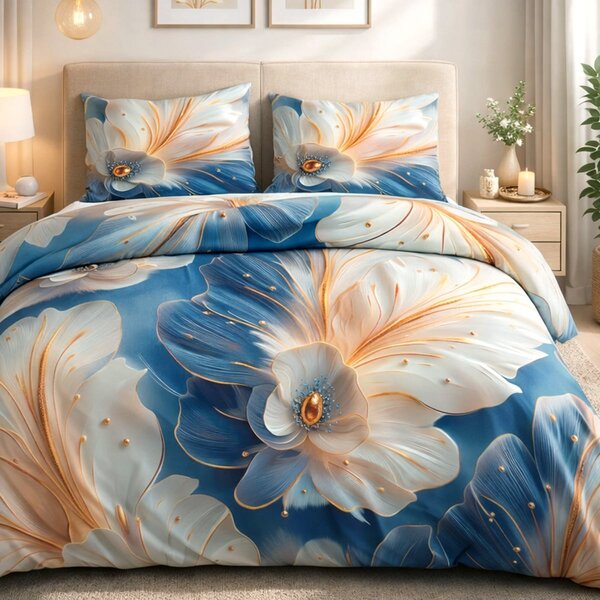 SATÉNOVÉ OBLIEČKY SATYNLOVE PREMIUM 200X220 CM, 2KS 70X80 CM VZOROVANÉ