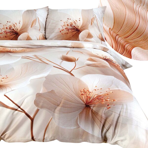 SATÉNOVÉ OBLIEČKY SATYNLOVE PREMIUM 180X200 CM, 2KS 70X80 CM KVETY