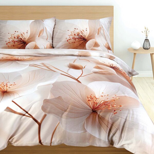 SATÉNOVÉ OBLIEČKY SATYNLOVE PREMIUM 180X200 CM, 2KS 70X80 CM KVETY