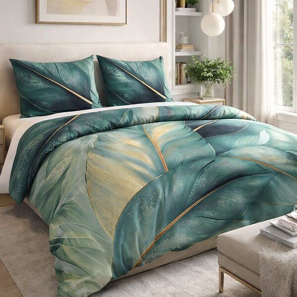 SATÉNOVÉ OBLIEČKY SATYNLOVE PREMIUM 160X200 CM, 2KS 70X80 CM LISTY