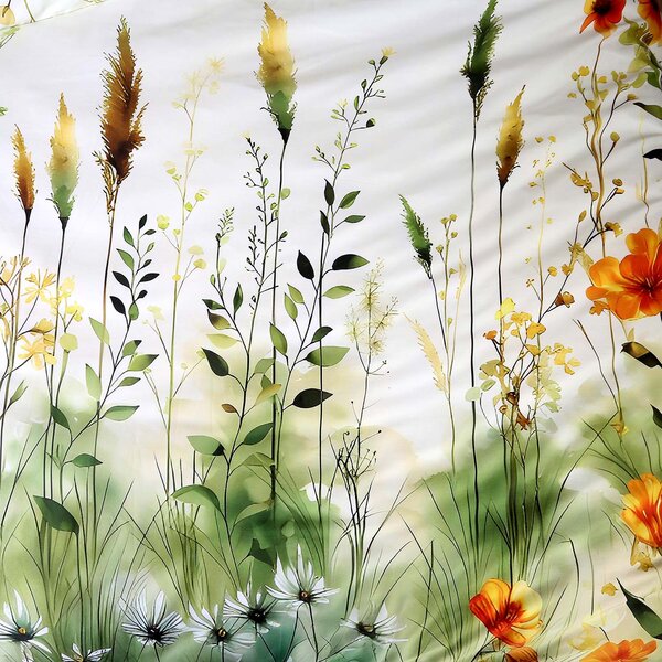 SATÉNOVÉ OBLIEČKY SATYNLOVE PREMIUM 180X200 CM, 2KS 70X80 CM KVETY