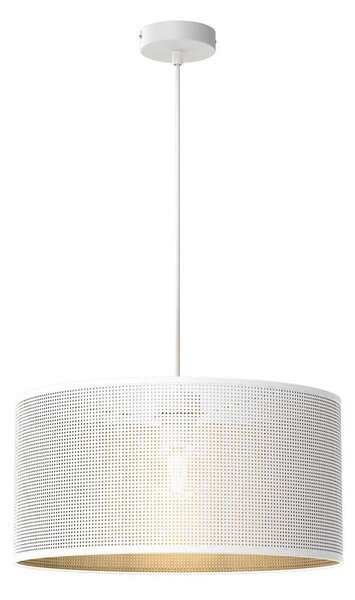 Luster na lanku LOFT SHADE 1xE27/60W/230V pr. 40 cm biela/zlatá