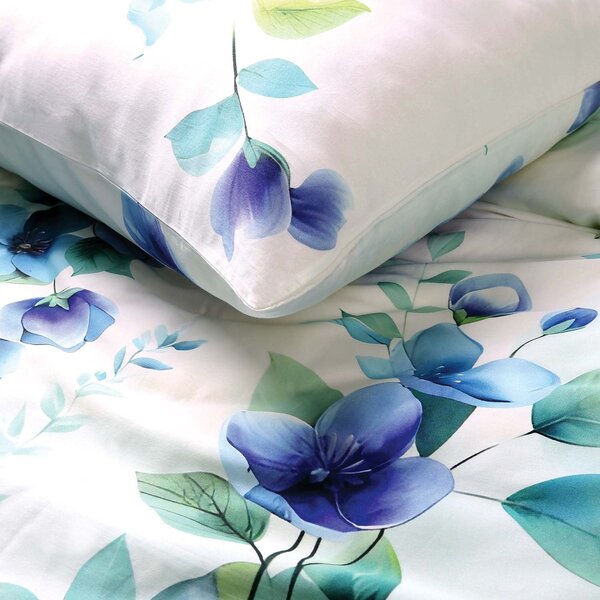 SATÉNOVÉ OBLIEČKY SATYNLOVE PREMIUM 180X200 CM, 2KS 70X80 CM KVETY