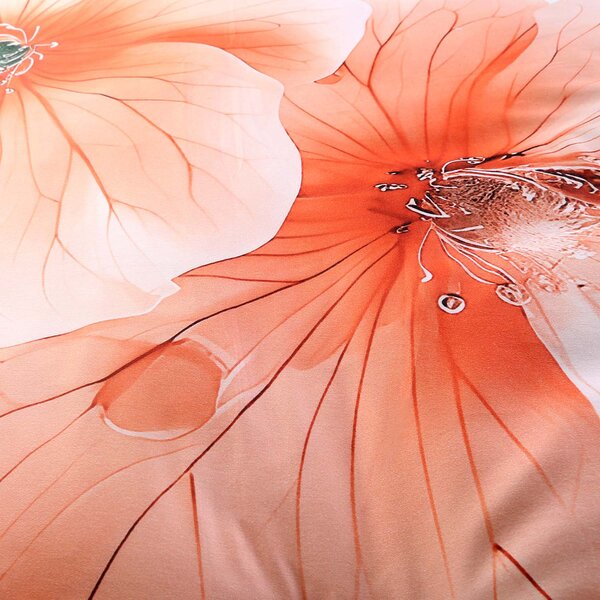 SATÉNOVÉ OBLIEČKY SATYNLOVE PREMIUM 160X200 CM, 2KS 70X80 CM KVETY