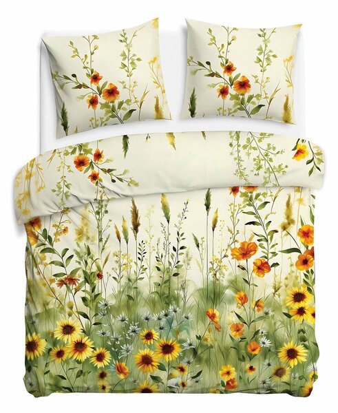 SATÉNOVÉ OBLIEČKY SATYNLOVE PREMIUM 180X200 CM, 2KS 70X80 CM KVETY