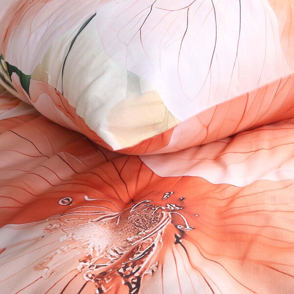 SATÉNOVÉ OBLIEČKY SATYNLOVE PREMIUM 160X200 CM, 2KS 70X80 CM KVETY