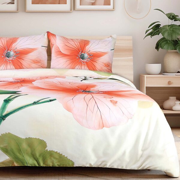 SATÉNOVÉ OBLIEČKY SATYNLOVE PREMIUM 160X200 CM, 2KS 70X80 CM KVETY