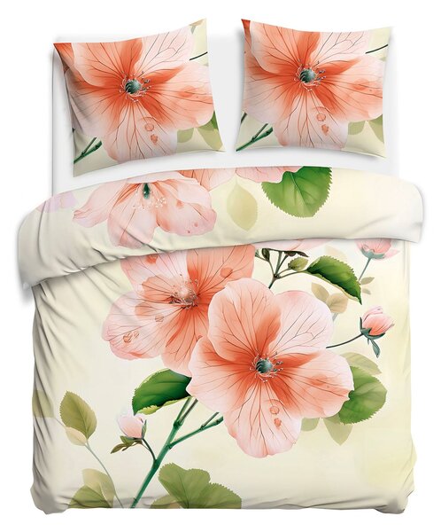 SATÉNOVÉ OBLIEČKY SATYNLOVE PREMIUM 160X200 CM, 2KS 70X80 CM KVETY