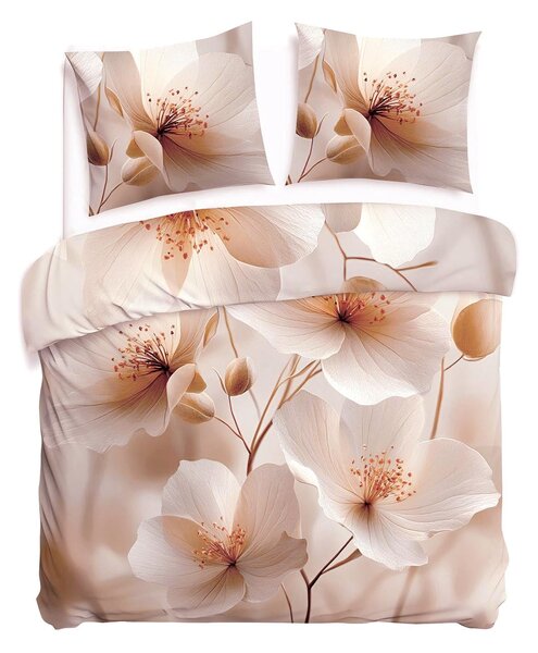 SATÉNOVÉ OBLIEČKY SATYNLOVE PREMIUM 180X200 CM, 2KS 70X80 CM KVETY