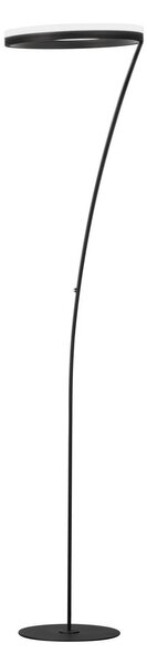 LED stojaca lampa Sirko, pieskovo čierna, výška 177 cm, kov,, Čierna, Obývacia izba / jedáleň, kov, Moderný