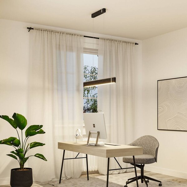 Paulmann Smart LED závesné svietidlo Jagun, antracitová, 100 cm, plsť, Hliník / sivá / zinok, Obývacia izba / jedáleň, Textil / látka / hodváb, Moderný, Závesné svietidlo
