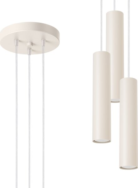 Sollux SL.1482 - Luster na lanku LAGOS 3xGU10/10W/230V krémová