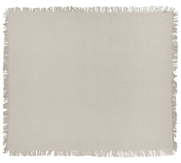Bavlnená prikrývka svetlosivá 220 x 240 cm deka na posteľ so strapcami klasický dizajn spálňa