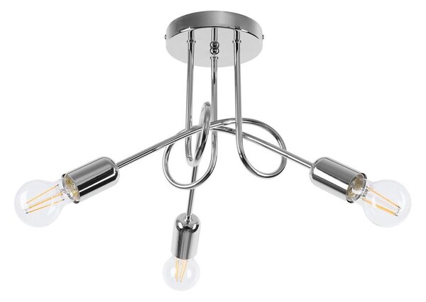 Sollux SL.1440 - Prisadený luster LOOP 3xE27/15W/230V chróm