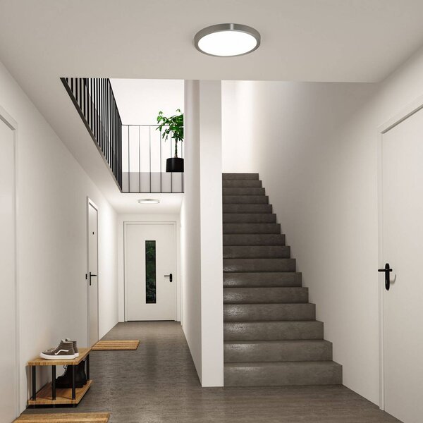 Paulmann Stropné LED svetlo Abia 2, Ø 40 cm, chróm,, Chrómová / strieborná, Obývacia izba / jedáleň, Plast, Moderný, Závesné svietidlo