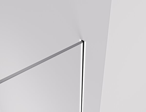 CERANO - Sprchová zástena Walk-in Crystal TL/P - 8 mm - bezvzperový systém - biela matná, industriálne sklo - 90x90x200 cm