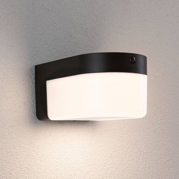 Paulmann Nástenné svetlo Calyne s LED osvetlením, 230 V + Solar, čierna, 23 cm, Čierna, Plast, Moderný, Nástenné svietidlo