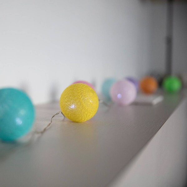 Lumisky LED solárne svetelné reťaze Mimi, farebné, 6 m, plast, 10-pl. žiaroviek, Viacfarebné, Plast