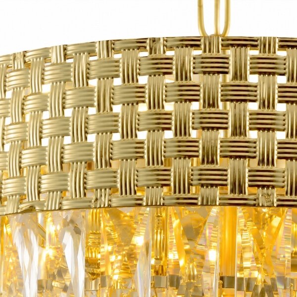 Luster na reťazi CHARLIZE 4xE14/10W/230V zlatý