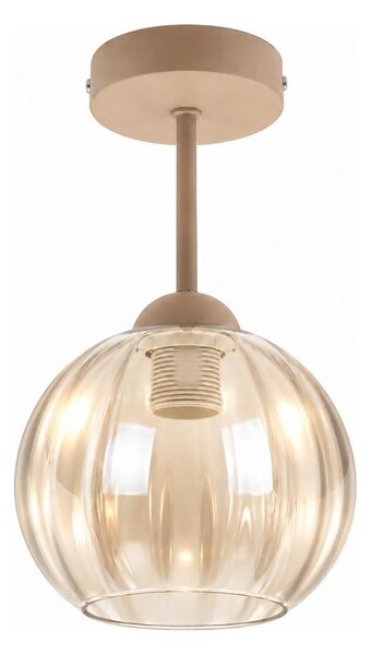 BRILAGI - LED Prisadený luster R GLASS 1xE27/60W/230V pr. 18cm béžová/dymovo béžová