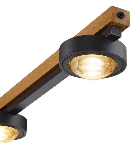 Buschwerk LED závesné svietidlo HerzBlut Beam, olejovaný dub, stmievateľné, Svetlé drevo, Obývacia izba / jedáleň, kov, Moderný, Závesné svietidlo