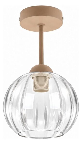 BRILAGI - LED Prisadený luster RETRO GLASS 1xE27/60W/230V pr. 18 cm béžová/číra