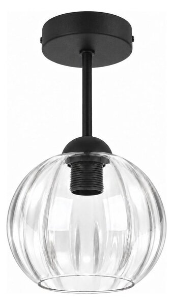 BRILAGI - LED Prisadený luster RETRO GLASS 1xE27/60W/230V pr. 18 cm čierna/číra