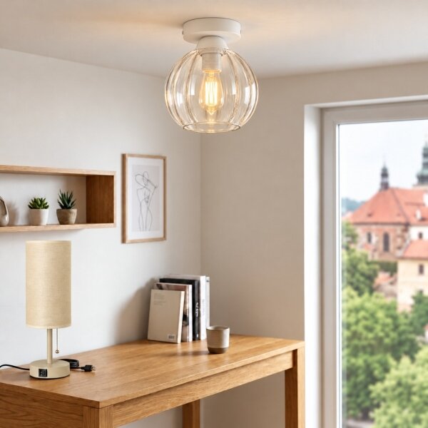 BRILAGI - LED Stropné svietidlo RETRO GLASS 1xE27/60W/230V pr. 18 cm biele/číre