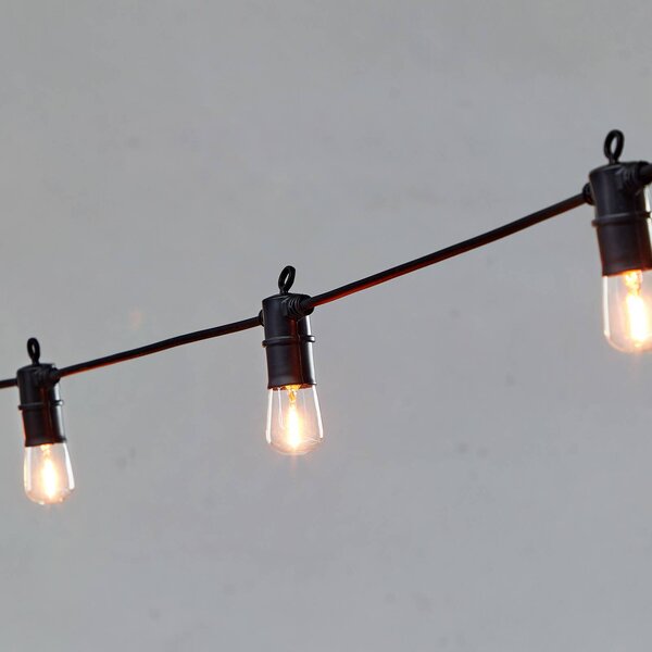 Markslöjd LED reťaz VIBE, doplnok, 15 žiaroviek, IP44, Čierna, Plast