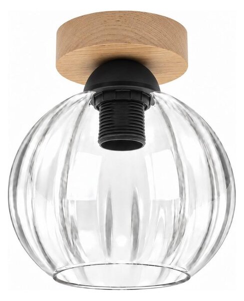 BRILAGI - LED Stropné svietidlo RETRO GLASS 1xE27/60W/230V pr. 18 cm dub/číre