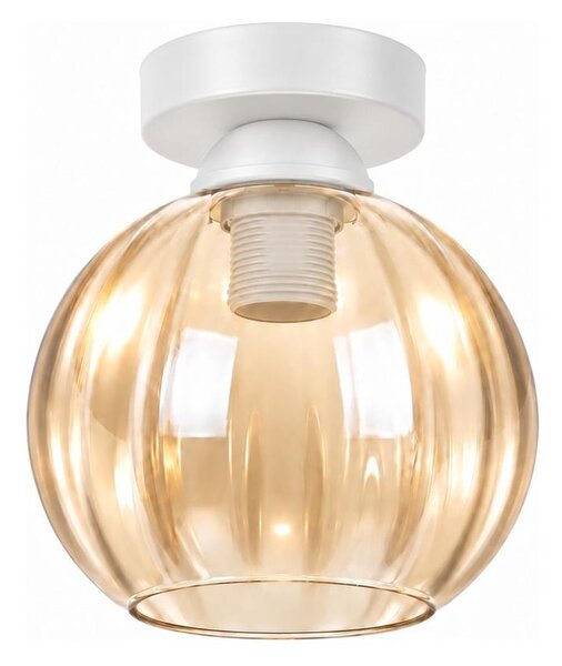 BRILAGI - LED Stropné svietidlo R GLASS 1xE27/60W/230V pr. 18 cm biela/dymovo-béžová