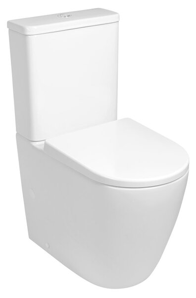 Sapho Sapho, TURKU kombi WC, Vortex Rimless, spodný/zadný odpad, biela, PC104V