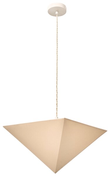 Závesná lampa béžové látkové tienidlo moderný štýl osvetlenie do obývačky a spálne
