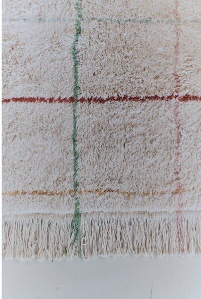 Krémový prateľný ručne tkaný bavlnený koberec 90x130 cm Color Lines – Lorena Canals