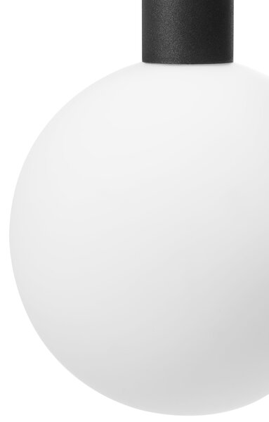 Závesná lampa čierna kov železo sklo visiace moderné svietidlo obývacia izba jedáleň spálňa
