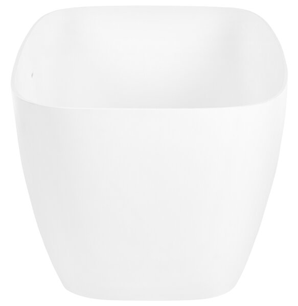Voľne stojaca vaňa biela solid surface 170 cm s tenkým okrajom moderná kúpeľňa